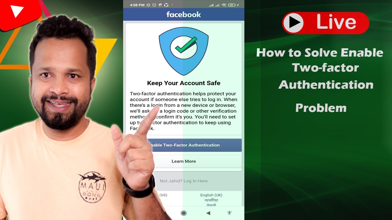 JHS Unique Tech is live! Facebook enable two-factor automatic problem solve