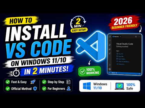 How to Install VS Code on Windows 11/10 (2026) | Beginner Guide