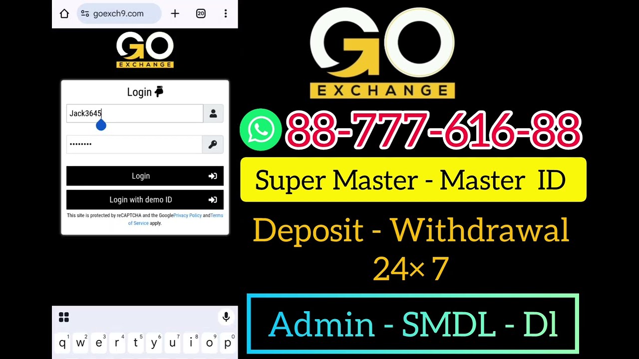 Goexch9 id | How to Goexch9 id | Go Exchange ID | Go exchange master id | Go Exchange casino 