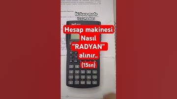 Hesap makinesi Radyana çevirme dereceye çevirme grad yapma. #nasılyapılır