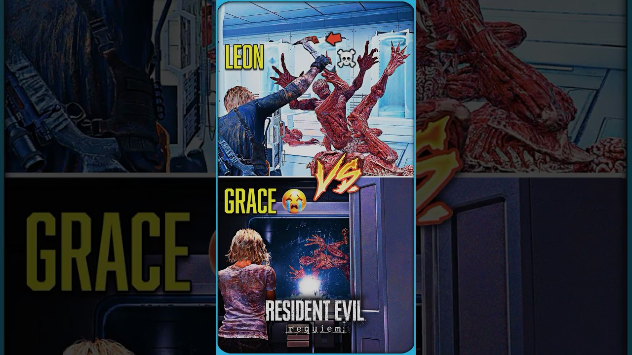 Grace Avoids Lickers… Leon Hunts Them 😭 | RE9 #shorts #