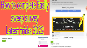 How to complete Easily sweep survey 2022