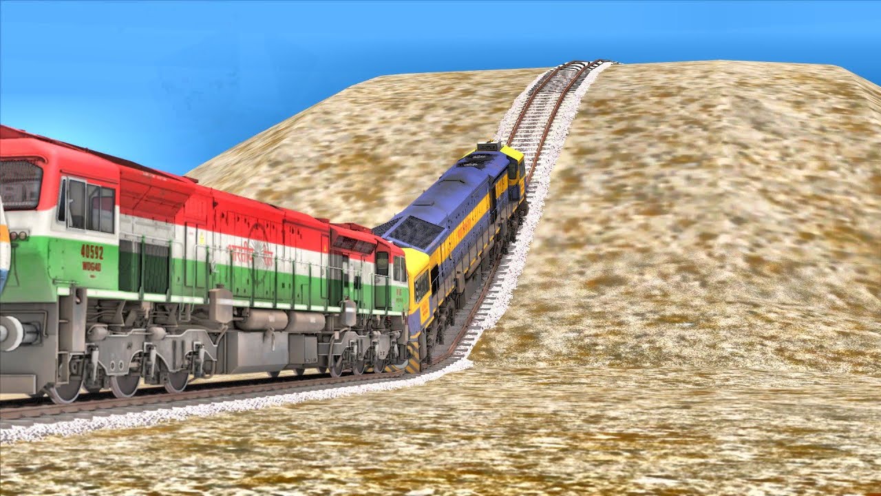 10 DIESEL LOCOMOTIVES Vs HILL CLIMBING CHALLENGE – Train Simulator | Indian Railways 2023