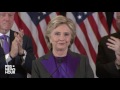 watch hillary clintons full concession speech in us presidential election