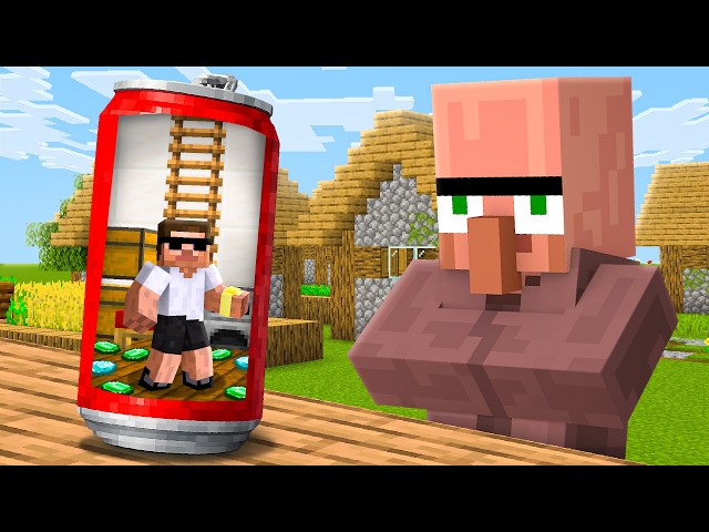 I Built a Secret Base inside Doorbin's COCA COLA in Minecraft..