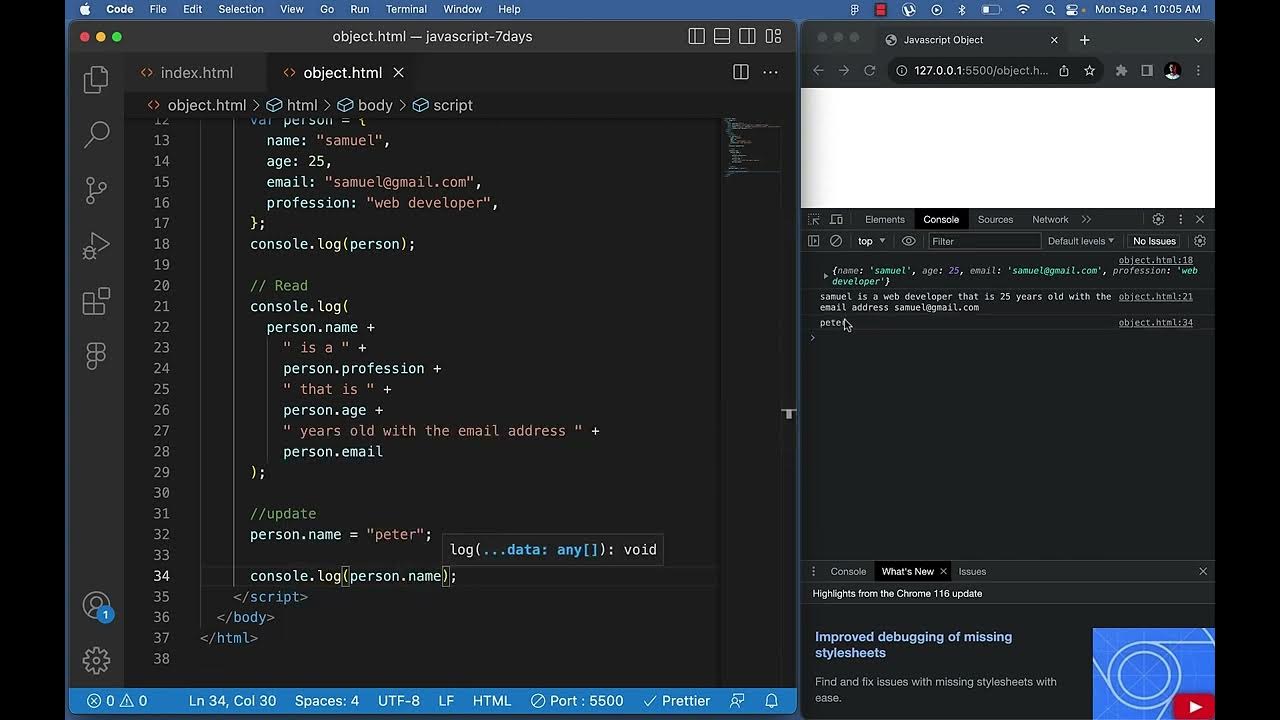 4. JavaScript Objects - Day 3- JavaScript Tutorial - YouTube
