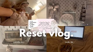Details 2026 RESET VLOG🫧𐙚deep cleaning + organizing, vision board Update