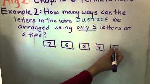 Alg 2: Chap. 15-6 Permutations Example 2 of 4