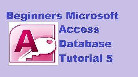 Beginners MS Access Database Tutorial 5 - Creating Microsoft Access Reports