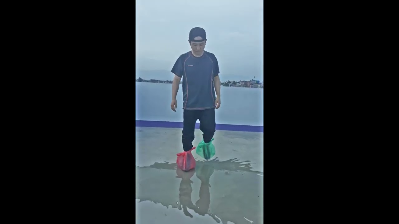 The wet floor challenge | Khaby Lame vs Aadarampaa style | Funny | Life Hacks