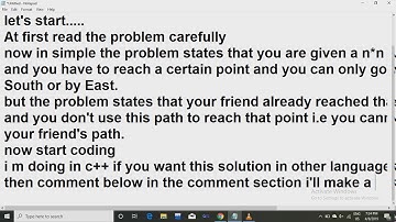 CODEJAM 2019 YOU CAN GO YOUR OWN WAY Solution