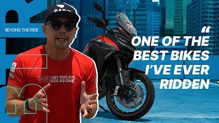 2022 Ducati Multistrada V4 S Review | Beyond the Ride
This is the ultimate long-distance tourer from Ducati in the Philippines, the 2022 Multistrada V4S Radar. Jinno says that it is one of the best bikes, hes ever ridden. Find out why he might sell one of his kidneys on this episode of Beyond the Ride. Equipped with radar technology, the first-ever in a motorcycle, watch and see just how great this sports tourer is.
Find out more about the Ducati Multistrada V4 S: https://bit.ly/3amD77D
List of the bikes upgrades:
- Akrapovic Full Exhaust and up-map
- Moto Composites Dry Carbon Front Fender
- Moto Composites Dry Carbon Beak
- Moto Composites Dry Carbon Side Air Vents
- Moto Composites Dry Carbon center utility box
- Ducati Wired Wheels
- Ducabike comfort seat
- Ducabike Oil Plug
- Ducati Lightweight Battery
- Ducati lightweight chain
-Ducati Racing Air Filter
Visit our website at https://www.motodeal.com.ph/
Facebook: https://www.facebook.com/MotoDealPhilippines
Twitter: https://twitter.com/motodealph
Instagram: https://www.instagram.com/motodealph
Dont forget to subscribe for more MotoDeal videos. 2022 Ducati Multistrada V4 S Review | Beyond the Ride