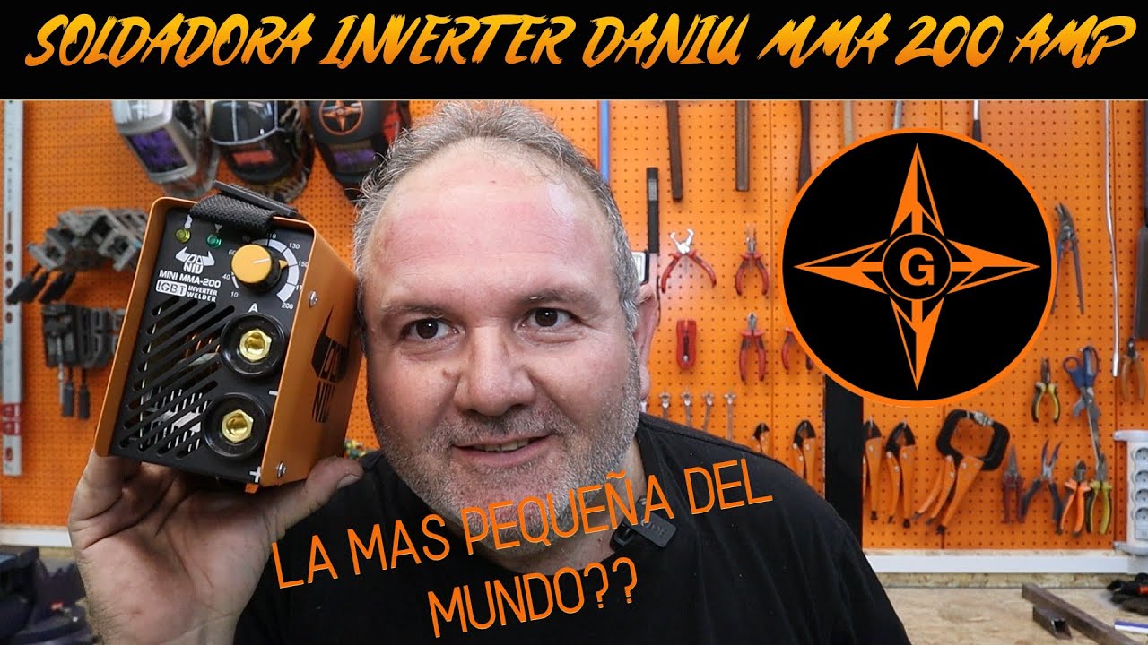 SOLDADORA INVERTER MINI PARA PRINCIPIANTES DANIU MINI 200AMP MMA MUY  PEQUEÑA Y ECONOMICA - YouTube
