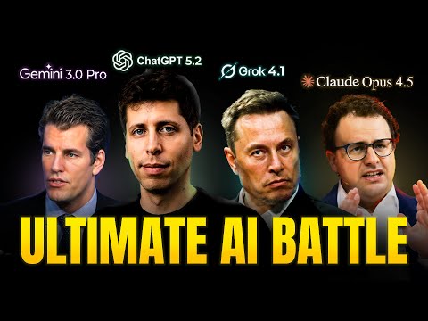 ChatGPT 5.2 vs Gemini 3.0 Pro vs Grok 4.1 vs Claude Opus 4.5 (AI Battle)