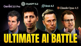 ChatGPT 5.2 vs Gemini 3.0 Pro vs Grok 4.1 vs Claude Opus 4.5 (AI Battle)