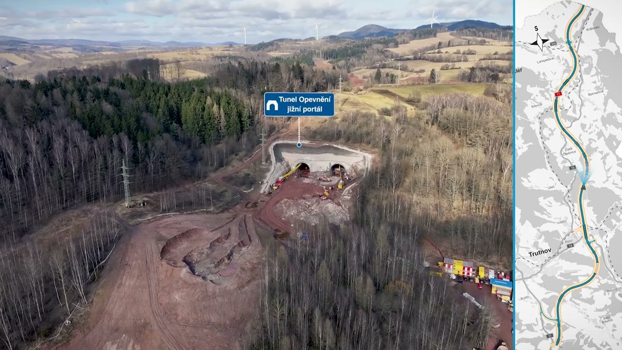 D11 - postup výstavby únor 2026