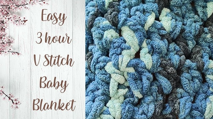 Easy Baby Blanket Using Bernat Baby Bundle Yarn (Crochet) 