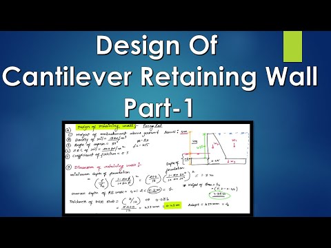 Design of cantilever retaining wall