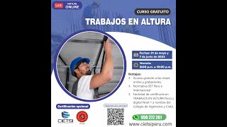 CURSO GRATUITO TRABAJOS EN ALTURA 2023