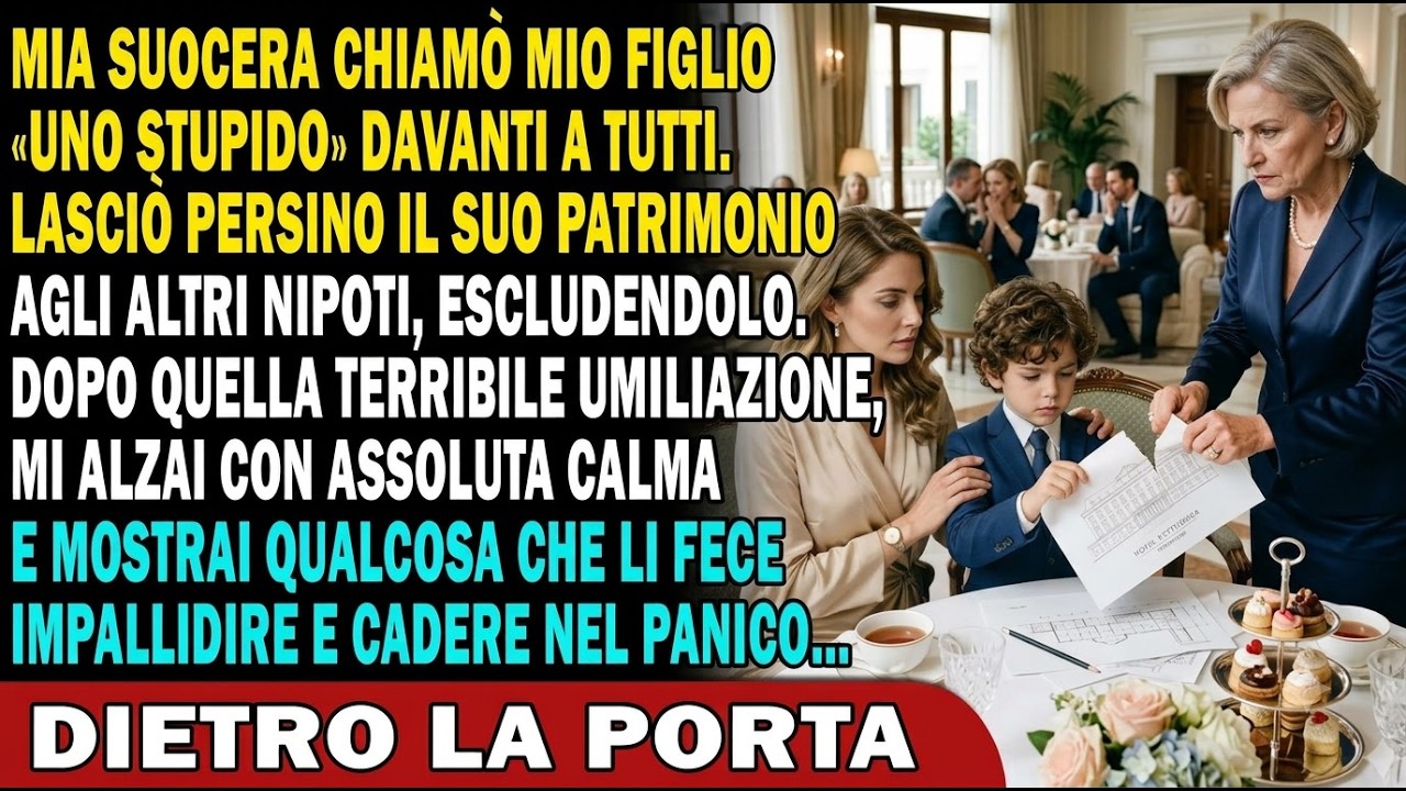 La mattina in cui donna Isabella mi calpestò il foglio di mio figlio davanti a tutto il salotto milanese, capii che il mio piano poteva aspettare un istante di troppo. Ero inginocchiata sul marmo...