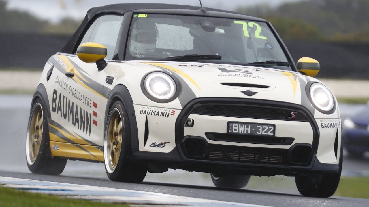MINI Cooper S Cabrio F57 racing at Phillip Island, Australia - YouTube