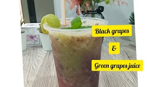 Black And Green grapes Juice|how to make grape Juice at home