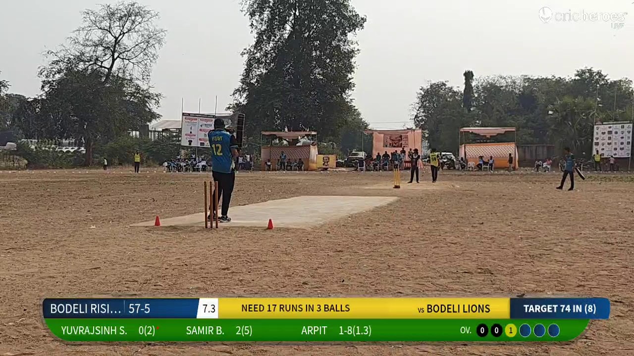 BODELI RISING STARS vs BODELI LIONS live cricket match | BODELI PREMIER LEAGUE-2  live - SHIROLAWAL