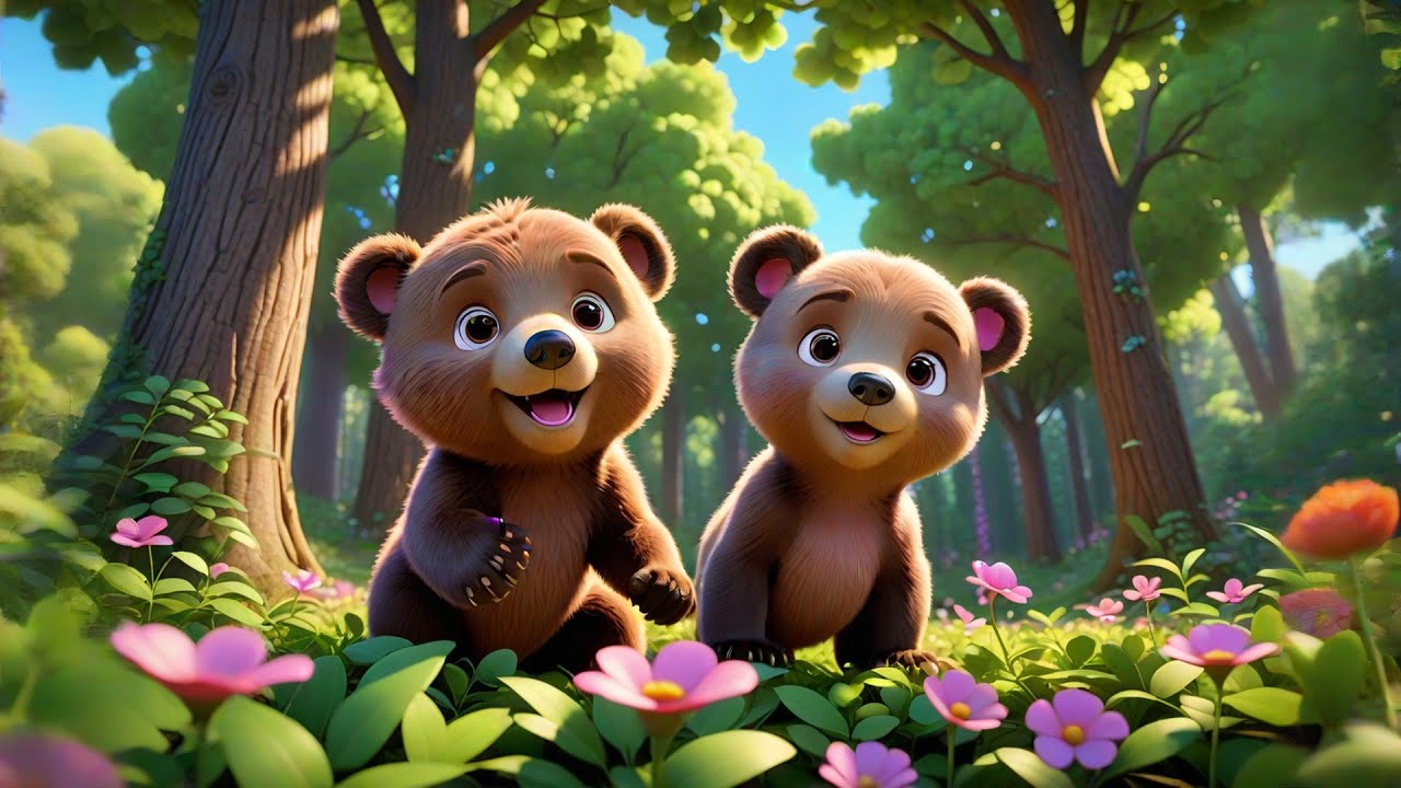 Two Baby Bears Blow Bubblegum | Bear Song for Kids | Fun Nursery Rhyme and Bubblegum Song