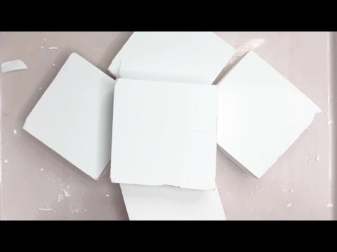 Fresh chalk blocks crushing - YouTube