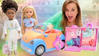 New Glitter Girls Convertible Car & Outfits Unboxing and Review