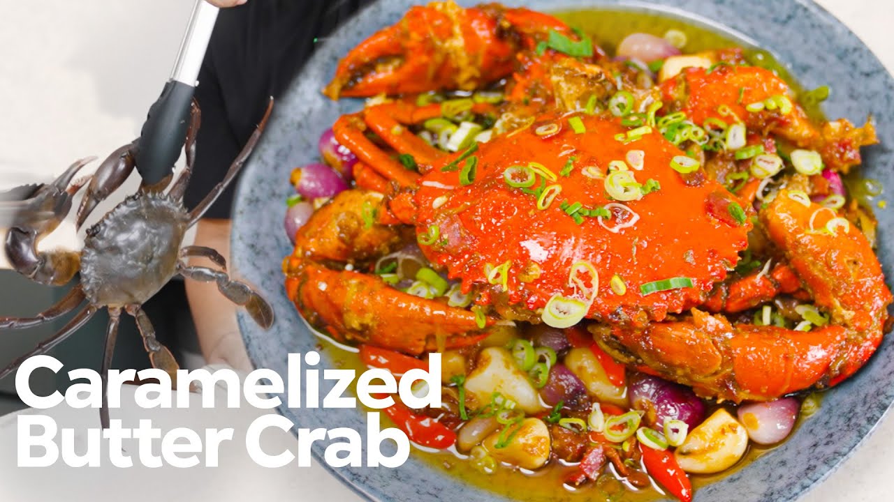 BERASA MAHAL ! RESEP CARAMELIZED BUTTER CRAB YouTube