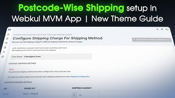 Postcode-Wise Shipping Setup in Webkul MVM App l New Theme Guide