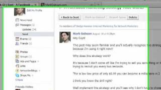 Online Network Marketing Made EASY With Facebook - Tutorial - Part 2