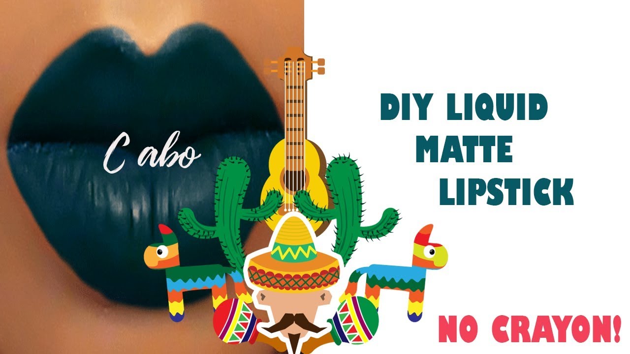 DIY  HOMEMADE MATTE LIPSTICK SERIES | DIY DARK TEAL LIPSTICK | NO CRAYON