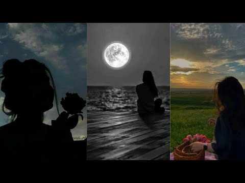 Alone Girl Dpz | Girl Looking Moon Images| Nyctophile Lovers Dp