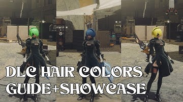 NieR: Automata - All DLC Hair Colors Guide (+Showcase)