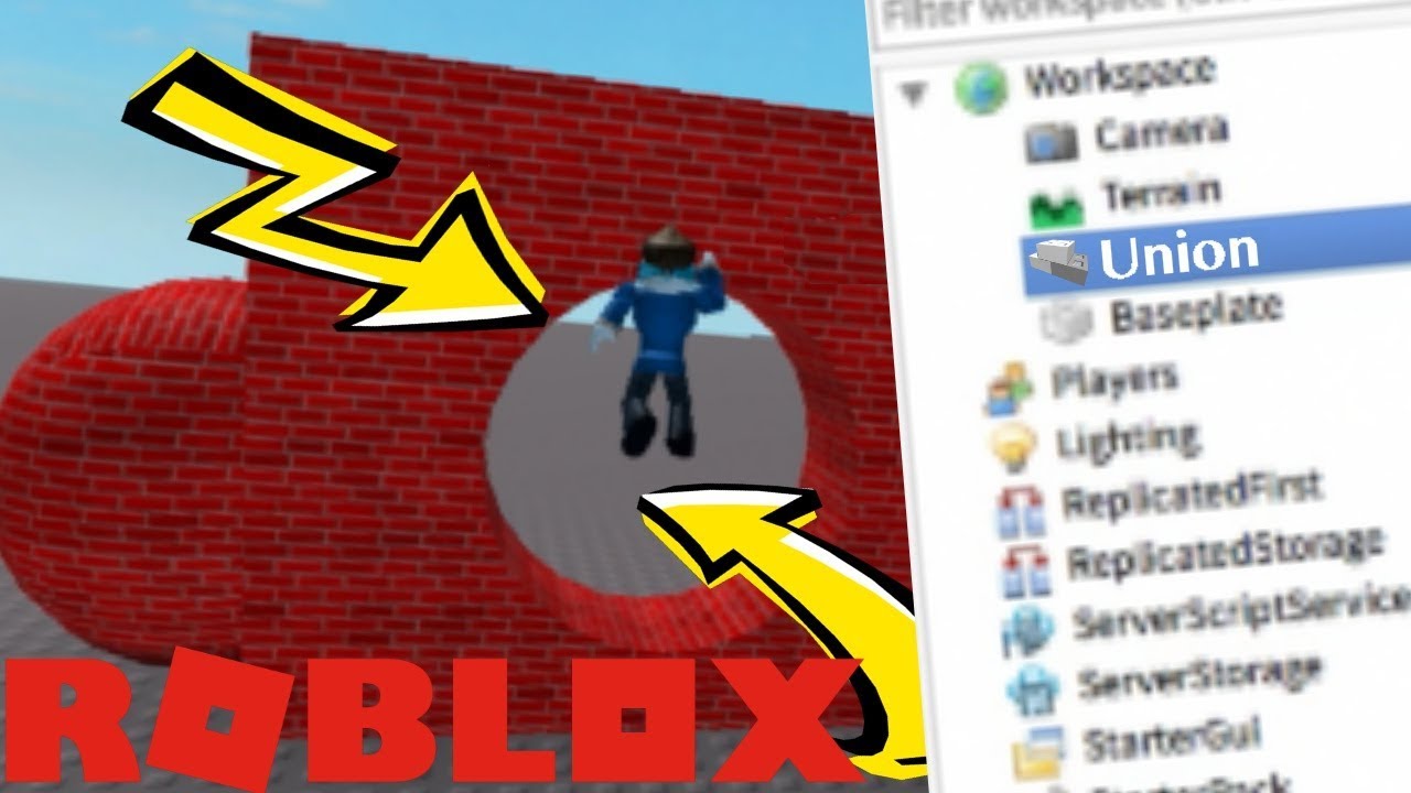 How To Create Holes And Unify Parts Easily Union Negate On Roblox Youtube - roblox studio unions most uncooperative thing i have ever