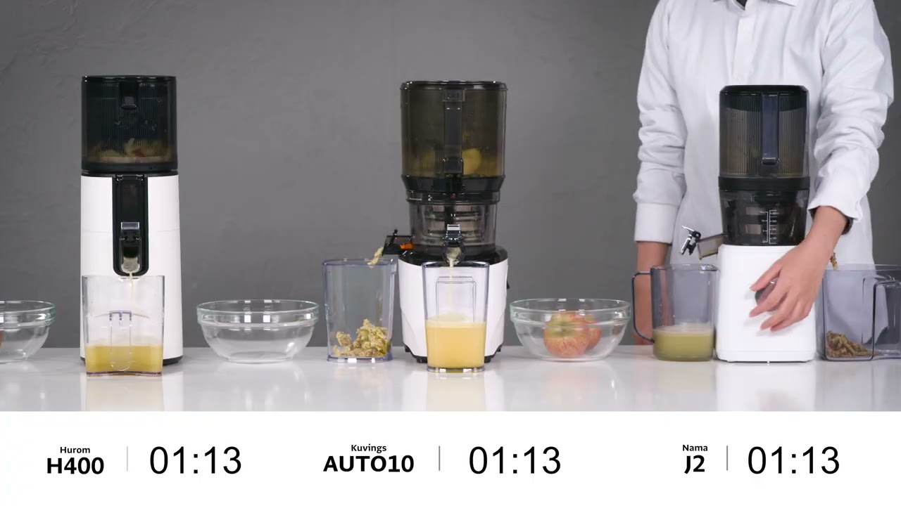 Compared Juicing Apple Hurom H400 vs Kuvings Auto10 vs Namaj2
