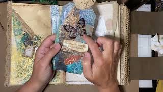 Grungy Altered World Book Encyclopedia Journal Flip Through.