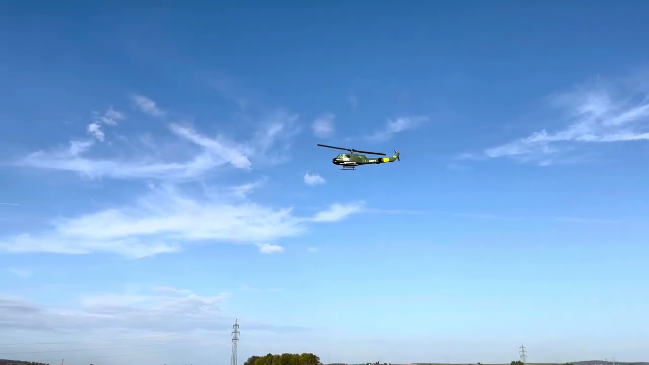 UH 1 Huey FlyWing RC Helicopter 470er class with H1 and GPS Modul - first fly