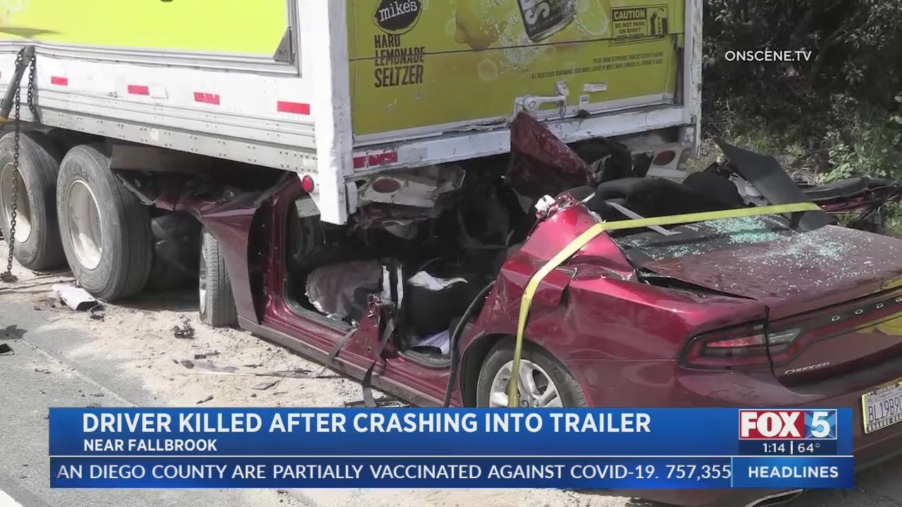 Driver Dies After Crashing Into Semi Truck Trailer - YouTube