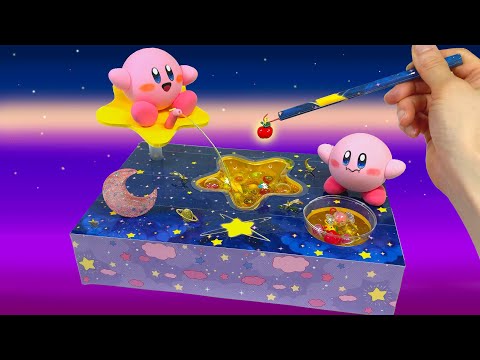 #how DIY Kirby fishing swimming pool★Making Amazing Kirby fishing Toy ★How to make Kirby Figure★カービィ