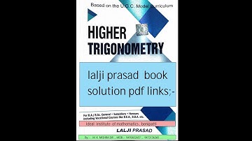 lalji prasad trigonometry book solution