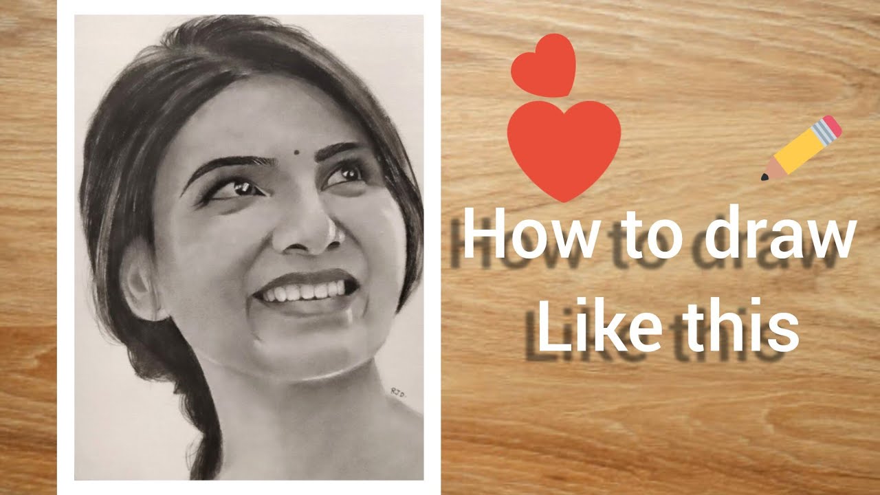 how to draw samantha portrait #portrait - YouTube