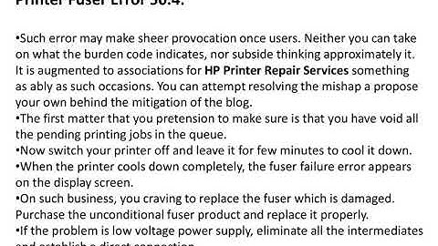 Troubleshoot HP Printer Fuser Error 50 4