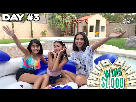 LAST TO Leave The Pool Floaty WINS $1000 | GEM Sisters