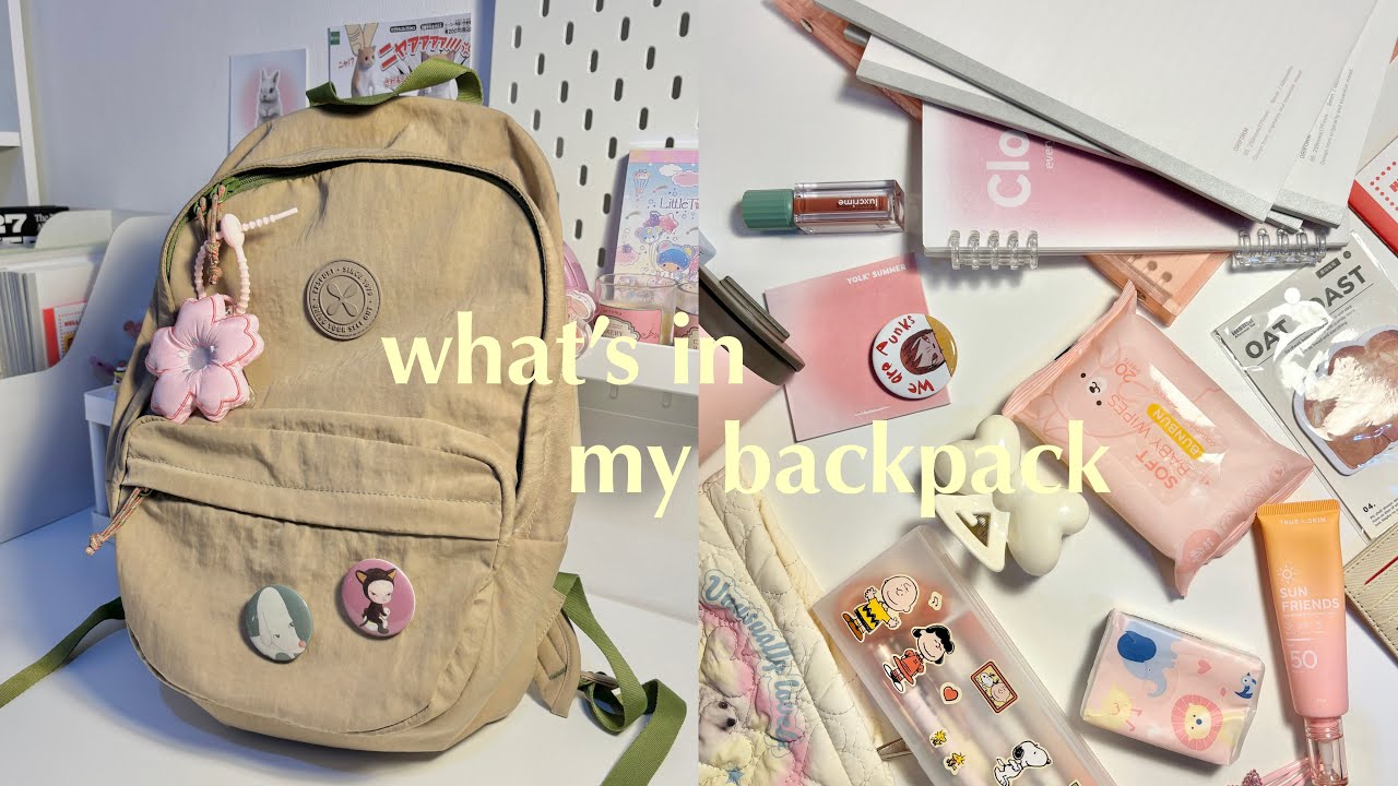 what’s in my backpack 2024💭🖇️ | school essentials, bag & pencil case tour