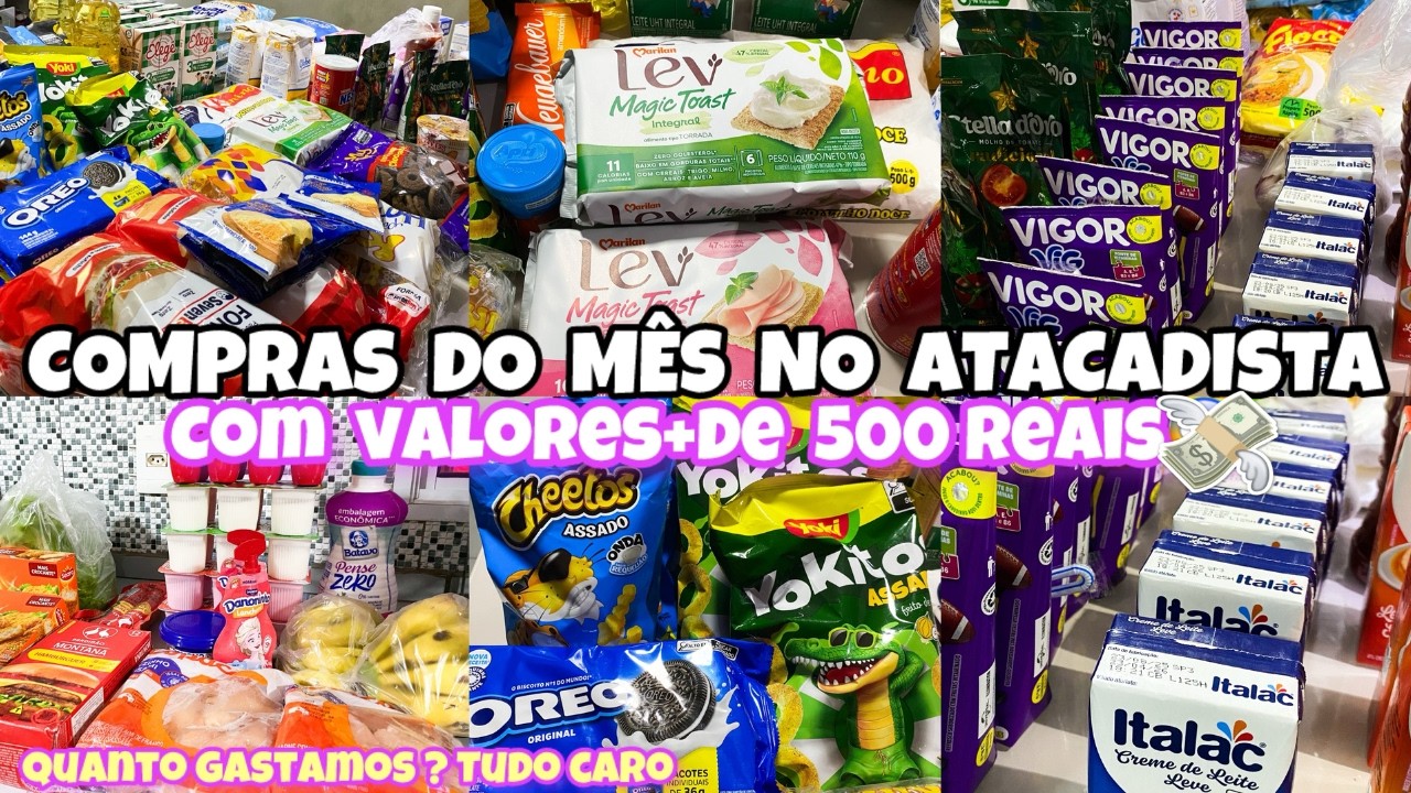 COMPRAS DO MÊS DE OUTUBRO NO SUPERMERCADO COM VALORES|MAIS DE 500 REAIS TUDO CARO QUANTO GASTAMOS ?