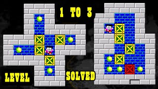 Sokoban level 1-3 solved !!!!! || Kids Gamer || Sokoban Java game