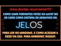 Front-End JELOS para RG351P. Como usar formato FAT 32 ou exFAT para arquivos. Acesso à rede por SSH.